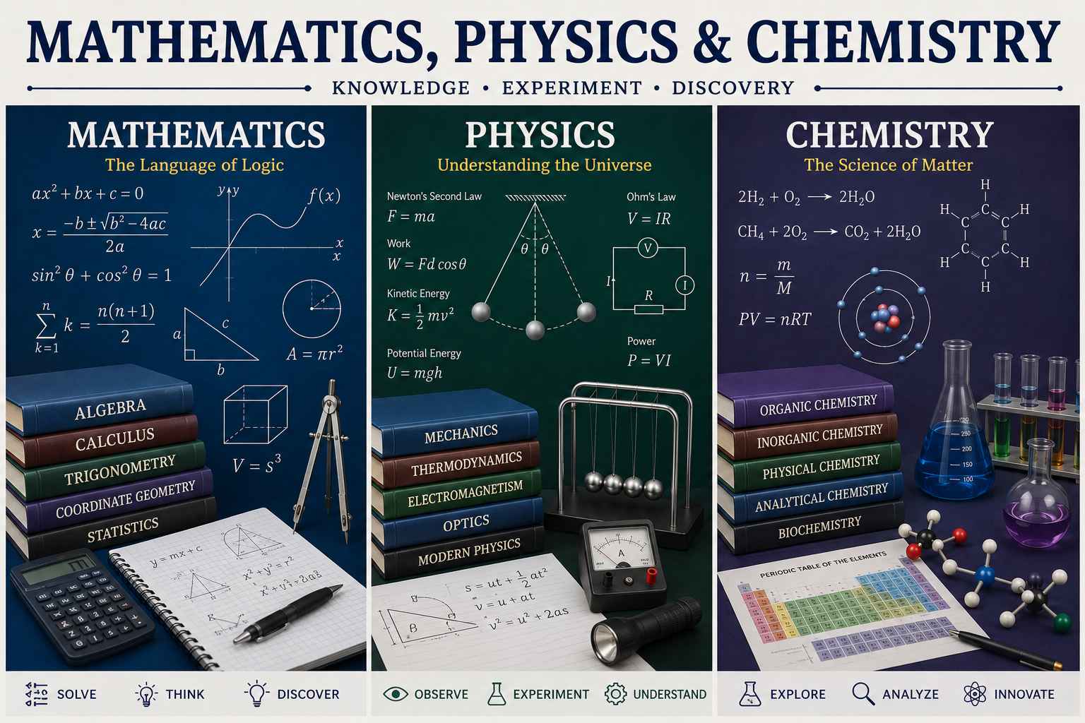 MPC Course - Mathematics, Physics & Chemistry Infographic