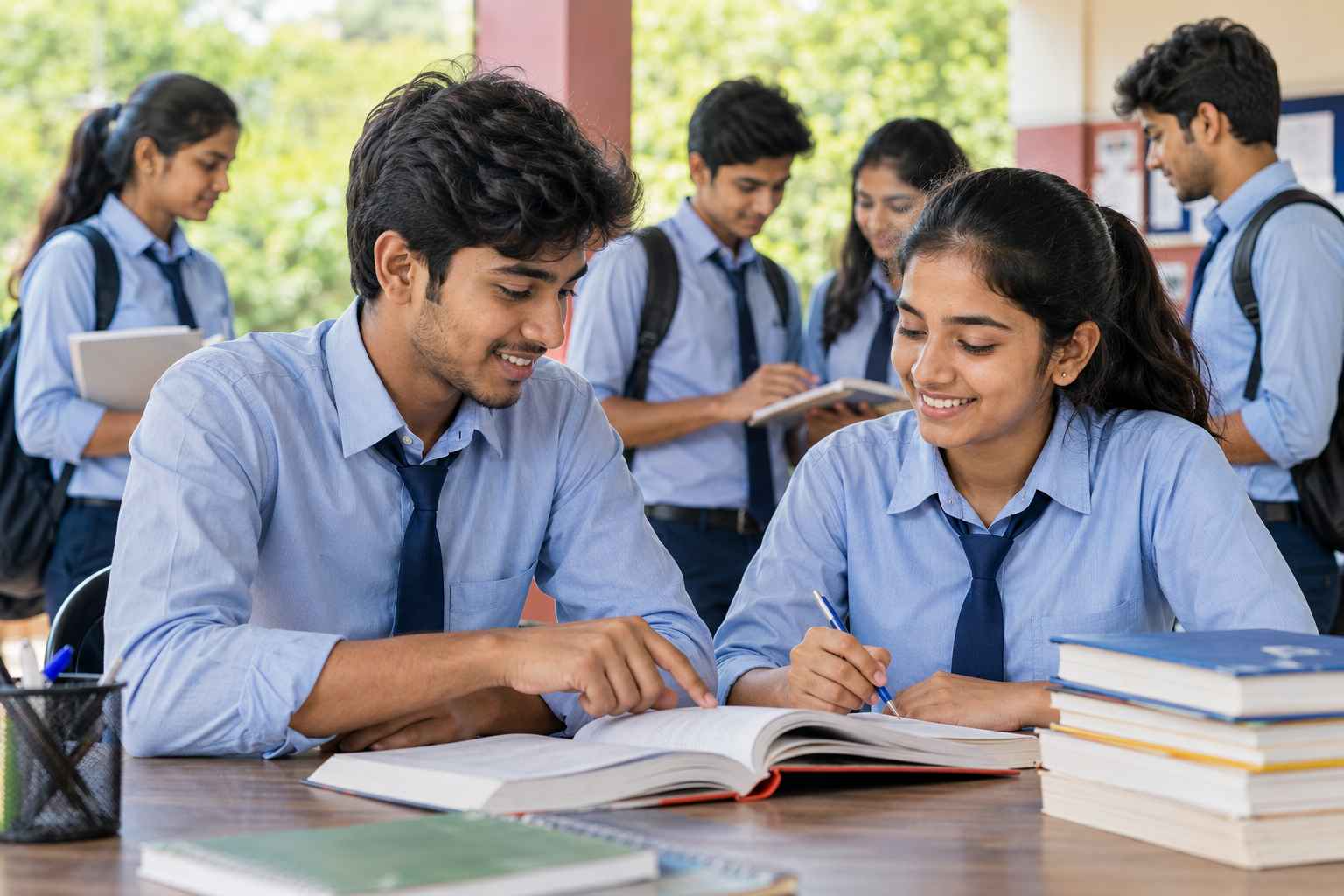 Students learning at Sri Medha Junior College